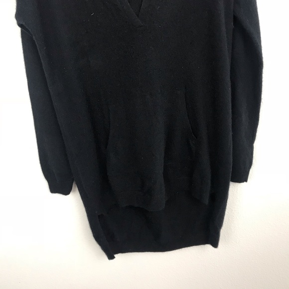 BcbgMaxazria Black Cashmere Oversized V Neck Tunic - Picture 5 of 7